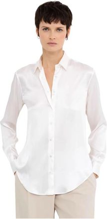 Xacus Camicia in seta - Dames - Overhemden - Wit - M - Overhemden