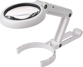 No Brand Lupa/l&aacute;mpara De Escritorio - 5x/11x, Plegable, Alimentada Por Usb, Con 8 Led, Adecuada Para Leer, Realizar Pasatiempos, Hacer Joyas, Manualidades O Tr