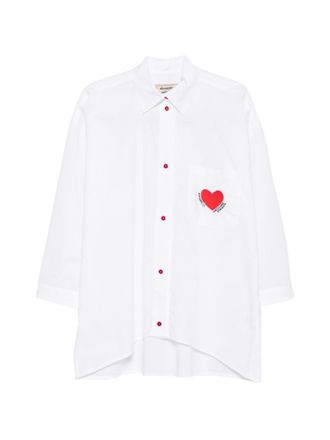 Alessandro Enriquez White Oversized Embroidered Shirt