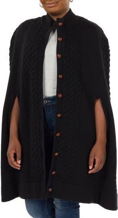 Patricia Nash Cable Knit Cape in Black at Nordstrom Rack