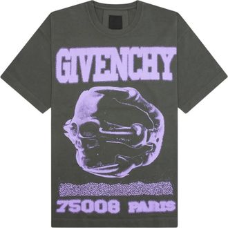 Givenchy Spray Skull Design casual fit grijs T-shirt