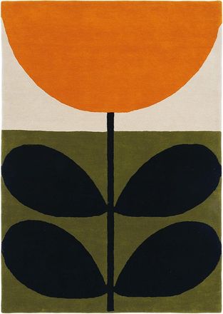 Orla Kiely Designer Teppich Stem Black - handgetuftet, aus 100% reiner Schurwolle