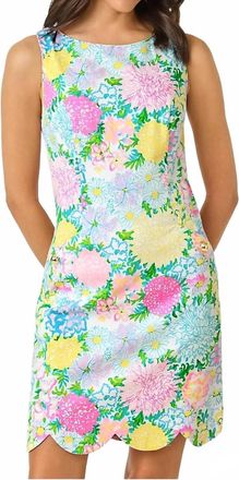 Lilly Pulitzer Scallop Shift Dress In Multi Lilly Garden
