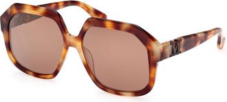 Max Mara MM0056 53E Womens Sunglasses Tortoiseshell Size 57