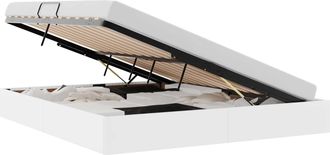 vidaXL Estructura De Cama Ottoman Puro 160 X 200 Cm Cuero Sint&eacute;tico Vidaxl
