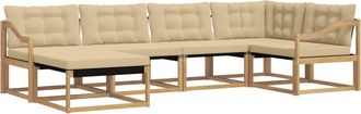 vidaXL Conjunto De Sof&aacute;s De Exterior 6 Uds. Y Beige Vidaxl