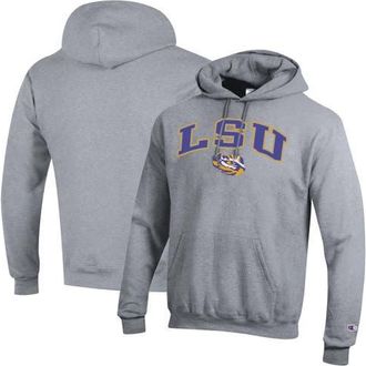 Champion Mens Champion Heather Gray LSU Tigers Arch Over Logo Pullover Hoodie at Nordstrom, Size Xx-Large