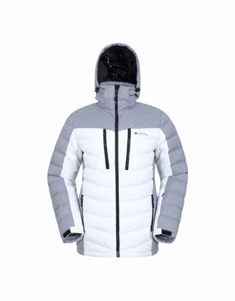Mountain Warehouse Mens Mountain Warehouse Mens Vulcan III Ski Jacket - White - Size: 38/Regular