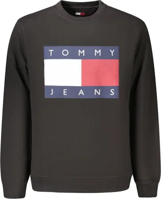 Tommy Hilfiger Black Cotton Mens Mens Sweatshirt