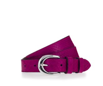 Tamaris Lederg&uuml;rtel TAMARIS, Damen, Gr. 75, brombeere, Rindsleder, gemustert, unifarben, G&uuml;rtel Lederg&uuml;rtel, 2,5 cm breit, gemustert, Doppelschnalle