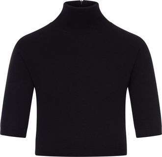 Max Mara CROP TURTLENECK IN STRETCH FABRIC - Max Mara - Woman