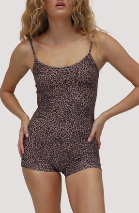 Stone Fox Swim Bobby Print One-Piece Swimsuit in Selva at Nordstrom, Size Large