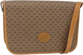 Gucci Pre-owned Vintage Schoudertas - Dames - Vintage Schoudertas - Beige - ONE Size - Leer - Vintage