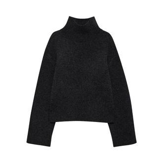 Anine Bing Alma Turtleneck Sweater - Dames - Truien - Grijs - Maat: M Wol