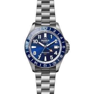 Shinola Monster GMT Automatic Watch Gift Set, 40mm in Navy at Nordstrom