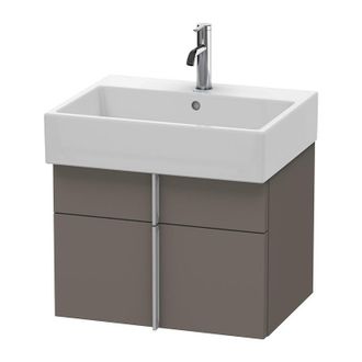 Duravit Duravit Vero Air Mueble De Pared 58,4 X 43,1 Cm, 1 Caj&oacute;n, 1 Extra&iacute;ble, Para Vero Air 235060, Color (frente/cuerpo): Flanela Gris Seda Lacado Mate - Va