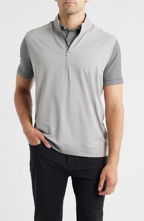 Johnnie-O Torque Quarter-Zip Vest in Seal at Nordstrom, Size Xx-Large