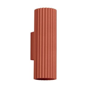 Wonderlamp Aplique de pared de aluminio rojo con 2 luces gu10