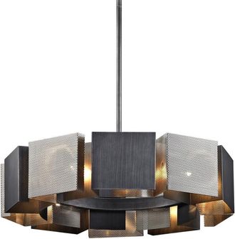 Hudson Valley Lighting Impression Colgante 10 Luces Negro