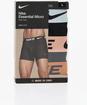 Nike Solid Color 3 Pairs Boxers Set with Logoed Band size Xxl