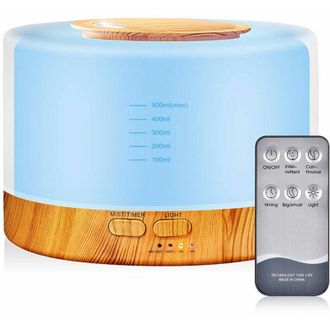OEM Humidificador De Aire Ac&uacute;stico Ultras&oacute;nico De 500 Ml Con Difusor De Aroma Y Generador De Niebla, Controlador, 7 Luces De Colores Cambiantes / Dise&ntilde;o D