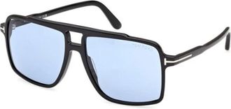 Tom Ford Kemp Zonnebril - Heren - Zonnebrillen - Zwart - 59 MM - Accessoires