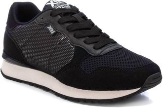 Xti Womens Lace-Up Sneakers In Black