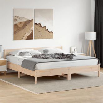 vidaXL Vidaxl - Estructura De Cama Sin Colch&oacute;n Madera Maciza De Pino 180x200 Cm