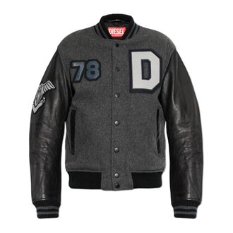 Diesel L-Arry Bomber Jacket - Heren - Bomber jackets - Grijs - M - Wol - Jassen