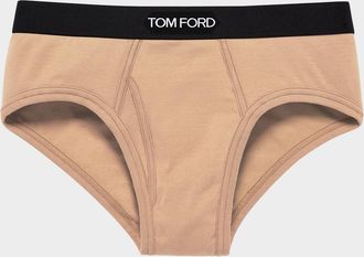 Tom Ford Men & apos;s Jacquard Logo Cotton Briefs