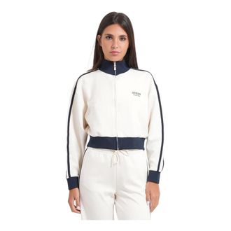Guess Hoodies & sweatvesten, Dames, Wit, M, Polyester, Volledige rits sweater