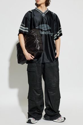 Balenciaga V-neck T-shirt, Mens, Black