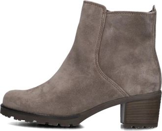 Gabor Taupe Su&egrave;de Enkellaarsjes - Dames - Laarzen met Hak - Grijs - 42 1/2 EU - Su&egrave;de - Schoenen