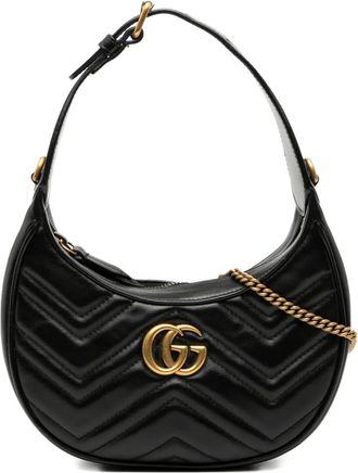 Gucci Borsa a tracolla GG Marmont Half Moon mini 2016-2025 - Nero