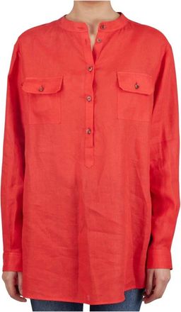 Kiton Linnen Shirt - Heren - Casual Overhemden - Rood - 6XL - Linnen - Overhemden