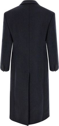 Saint Laurent Mens Blue Wool Coat Clothing