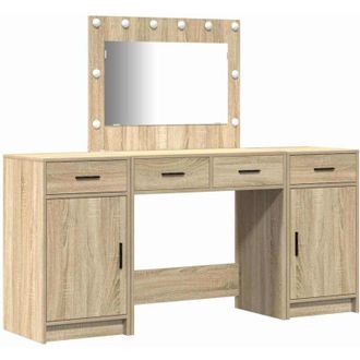vidaXL Mesa De Tocador Con Caj&oacute;n 3 Pcs Marr&oacute;n 40 X 41 X 75 Cm Vidaxl