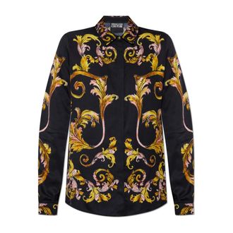 Versace Jeans Couture Dames, Blouses & Shirts, Zwart, Maat: M Viscose