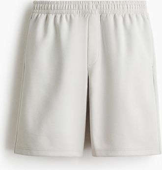 H&M Interlock-Shorts in Relaxed Fit - Grau