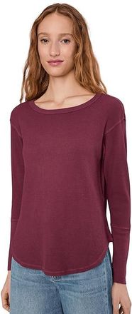 Mod-o-doc Long Sleeve Dropped Armhole Oversized Top Womens Clothing Zinfandel : LG (US 12-14), Cotton/Modal/Spandex