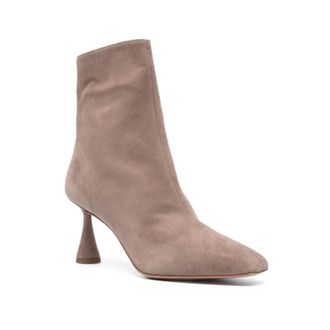 Aquazzura Heeled Boots, female, Beige, Size: 9 1/2 US Amore Bootie 75