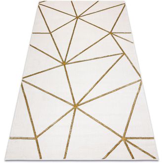 RugsX Rugsx - Alfombra Emerald Exclusivo 1013 Glamour, Elegante Geom&eacute;trico Crema / Oro Beige 160x220 Cm