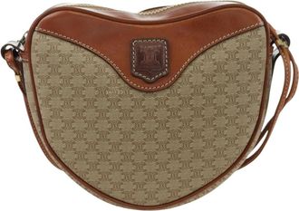 Celine Vintage Macadam Canvas Beige Canvas Backpack Bag (Pre-Owned)