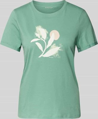 Tom Tailor Regular Fit T-Shirt aus reiner Baumwolle in Gruen, Gr&ouml;&szlig;e XL
