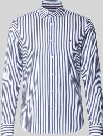 Tommy Hilfiger Tailored Slim Fit Businesshemd aus Baumwoll-Mix in Marine, Gr&ouml;&szlig;e 38