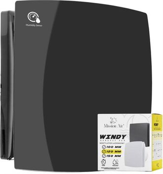 OEM Ventilador De Ba&ntilde;o Windy 120 H+t, Negro