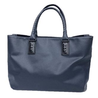 Bottega Veneta Blue Navy Pvc Leather Tote Bag (Pre-Owned)