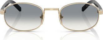 Prada 52mm Oval Sunglasses in Pale Gold at Nordstrom