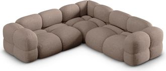 Cosmopolitan Design Sof&aacute; esquinero sim&eacute;trico 4 plazas tejido estructural capuchino