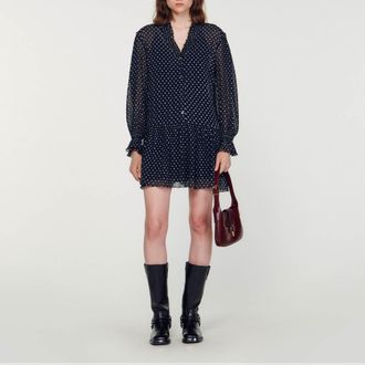 Sandro Vestido corto con lunares